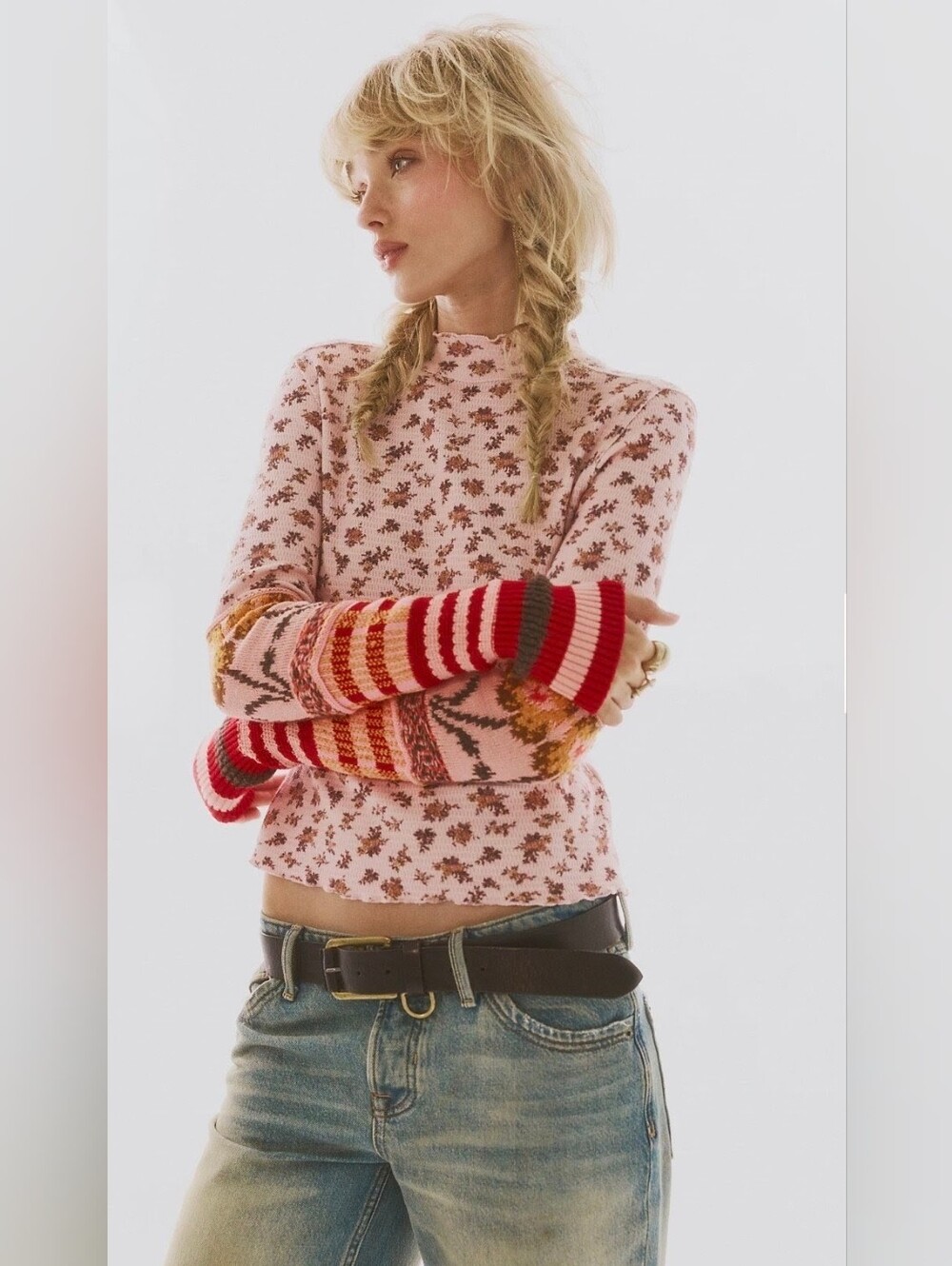 Free People Bold Bowery Cuff In Cherry Blossom Combo S